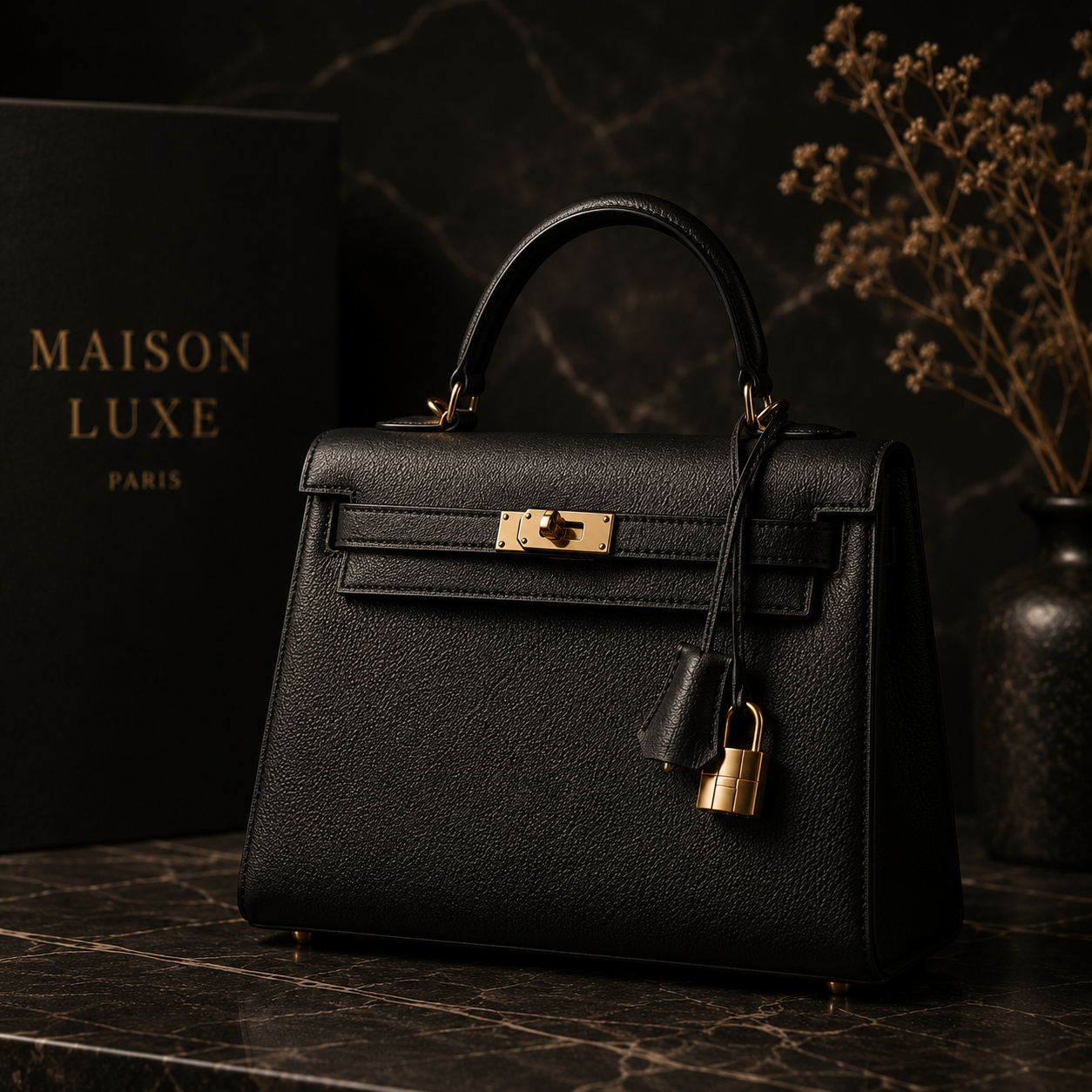 Noir Leather Bag